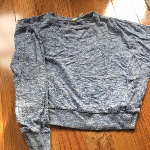 Cropped Cozy Blue Sweater